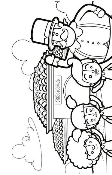 Livrinho para Colorir com Giz de Cera Mundo Bita