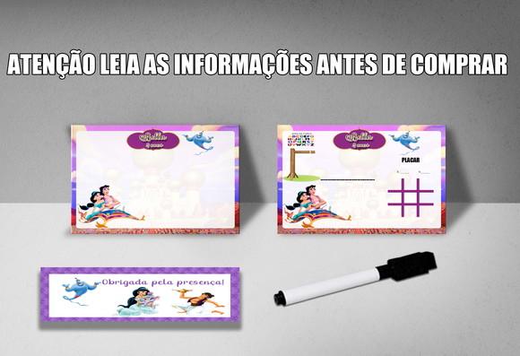 Lousa 3em 1 + Canetinha da Jasmine e Aladim