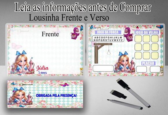 Lousa 3x1 + Caneta da Alice Baby no Pais das Maravilhas