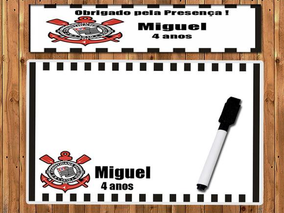 Lousa e Canetinha Magica Personalizada Time de Futebol