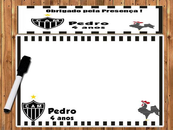 Lousa e Canetinha Magica Personalizada Time de Futebol