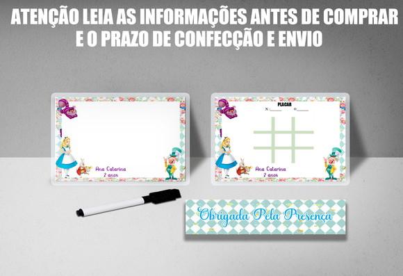 Lousa Frente + Jogo da Velha Canetinha da Alice