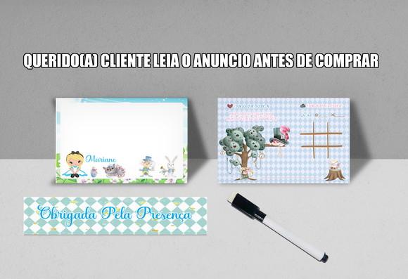 Lousa Frente + Jogo da Velha Canetinha da Alice