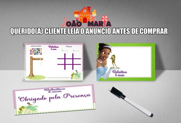 Lousa Magica + Caneta Lembrancinha da Princesa Tiana