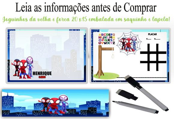 Lousa Magica 3x1 e Caneta Homem Aranha e Aranha Fantasma