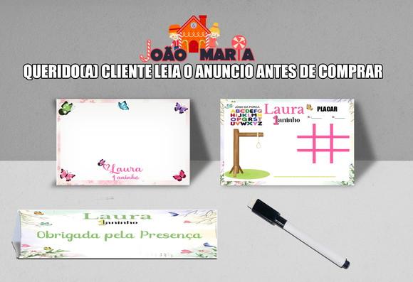 Lousa Magica 3x1 e Canetinha Personalizada Borboletas