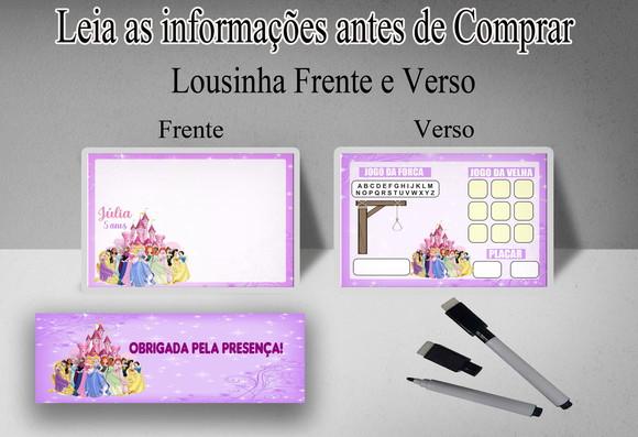 Lousa Magica 3x1 Lembrancinhas Aniversario das Princesas