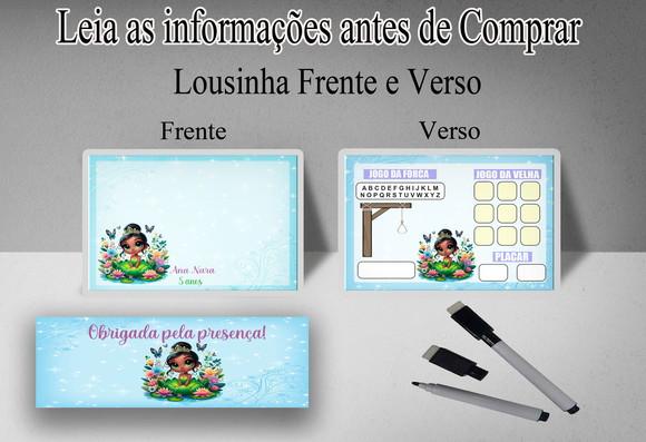 Lousa Magica 3x1 Lembrancinhas da Princesa Tiana
