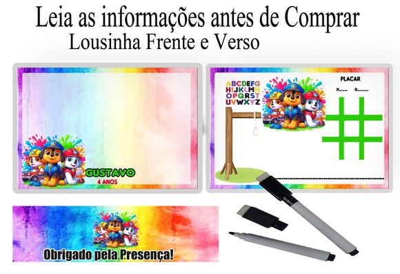 Lousa Magica 3x1 para Festa da Patrulha Canina