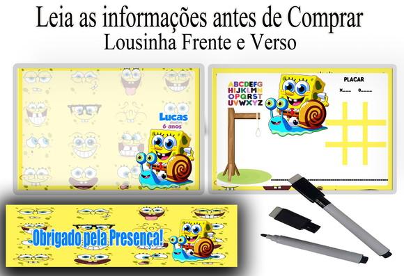 Lousa Magica 3x1 para Lembrancinhas do Bob Esponja
