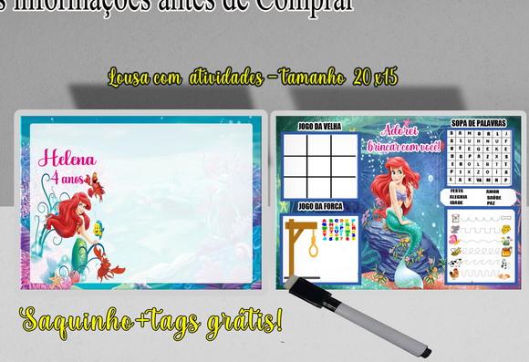 Lousa Magica 4x1 Atividades da Sereia Ariel