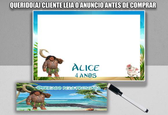 Lousa Magica com Canetinha Personalizada da Moana