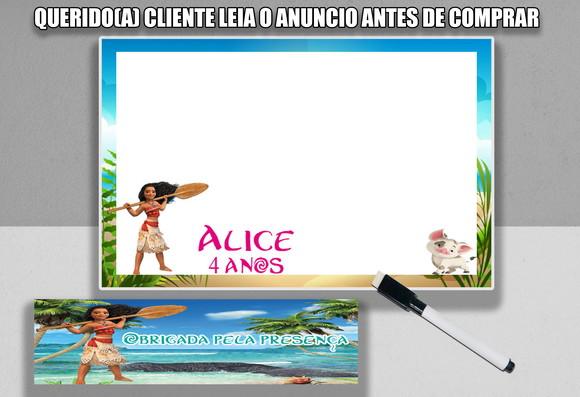 Lousa Magica com Canetinha Personalizada da Moana