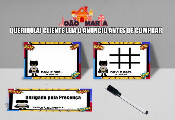 Lousa Magica e Canetinha Personalizada Batman