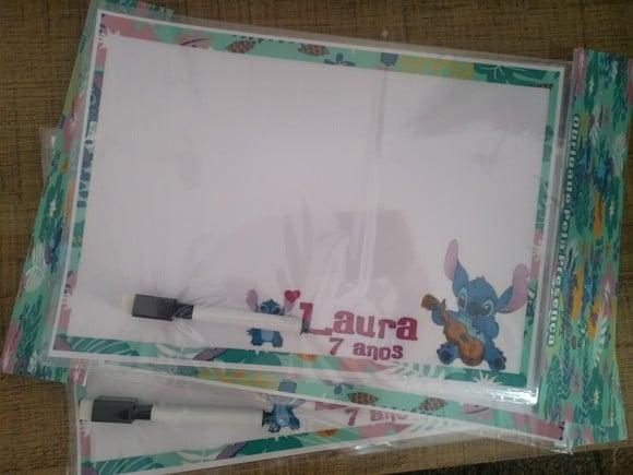 Lousa Magica e Canetinha Personalizada Stitch