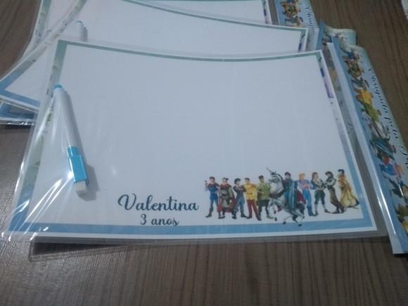 Lousa Magica e Canetinha Personalizada Princesas