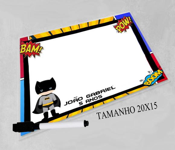 Lousa Magica e Canetinha Personalizado do Batman