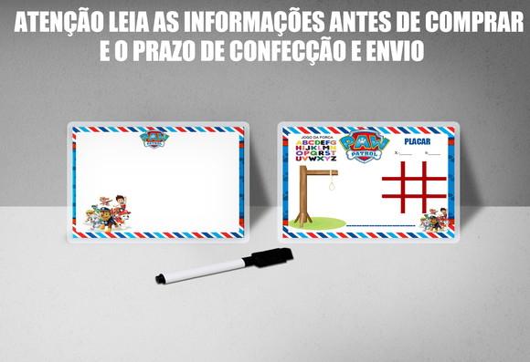 Lousa Magica Frente e Verso + Canetinha da Patrulha Canina