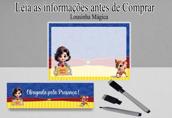 Lousa Magica para Lembrancinhas da Branca de Neve