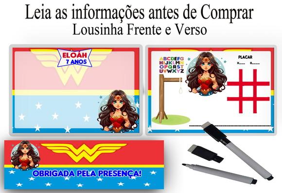 Lousa Magica para Lembrancinhas da Mulher Maravilha