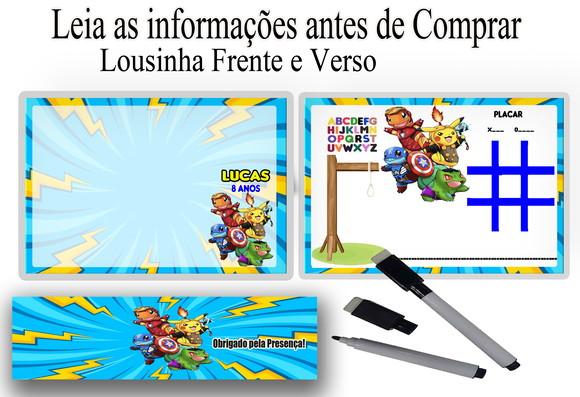 Lousa Magica para Lembrancinhas Pokemon