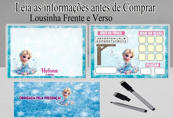 Lousa Magica3x1 + Canetinha Lembrancinhas Elza Frozen Cute