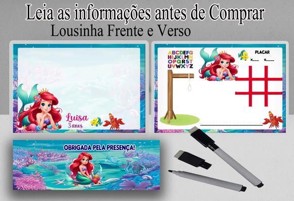 Lousa para Lembrancinhas da Sereia Ariel