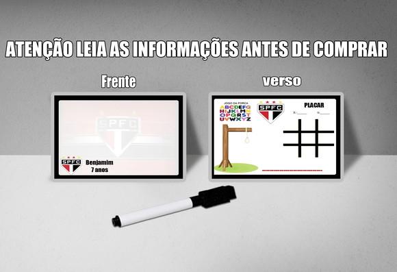 Lousa Personalizada Frente e Verso do São Paulo