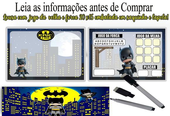Lousa Personalizada Frente e Verso do Batman