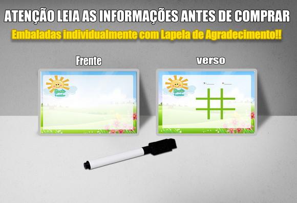 Lousa Personalizada Frente e Verso Volta ao Sol