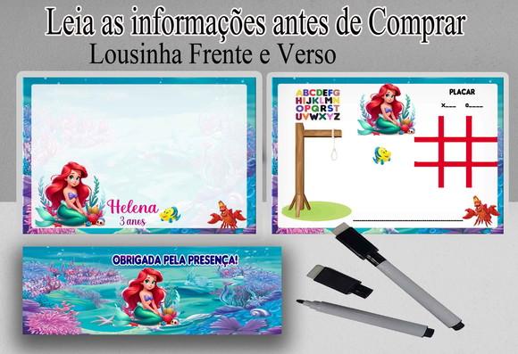 Lousinha 3x1 com Caneta Magica Sereia Ariel