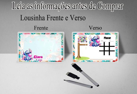 Lousinha 3x1 com Canetinha Magica Personalizada do Stitch
