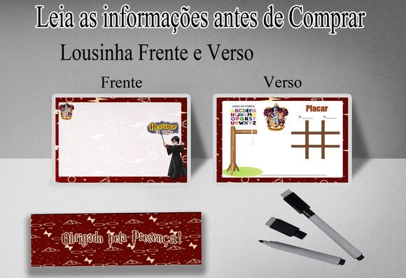 Lousinha 3x1+ Canetinha Personalizada do Harry Potter