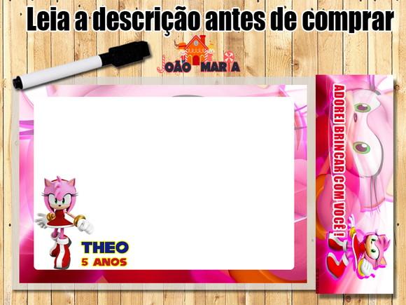 Lousinha com Canetinha Personalizada da Amy Rose Sonic