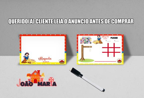 Lousinha e Canetinha Personalizada Branca de Neve