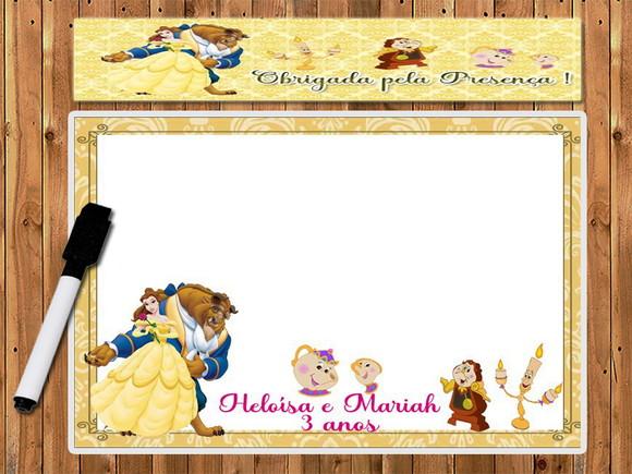 Lousinha e Canetinha Personalizada da Bela e a Fera