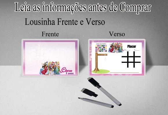 Lousinha e Canetinha Personalizada das Princesas Disney