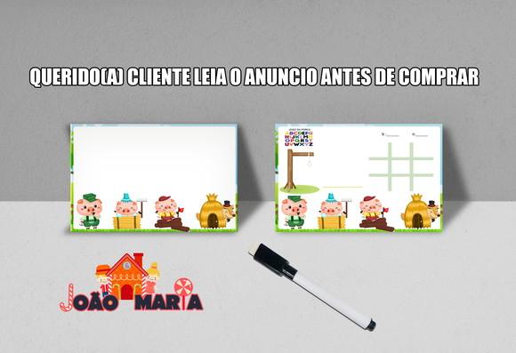Lousinha e Canetinha Personalizada do Três Porquinhos