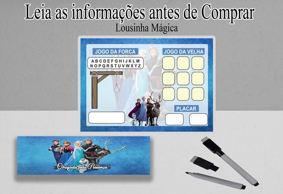 Lousinha Jogo da Forca e Jogo da Velha Frozen