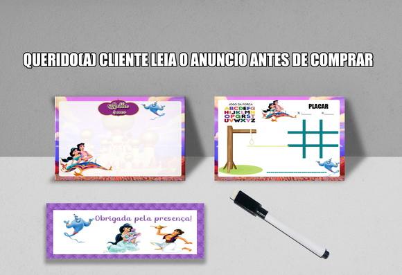 Lousinha Jogo da Velha e Forca da Jasmine e Aladim