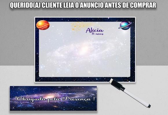 Lousinha Magica 20x15 e Canetinha Personalizada Galaxia