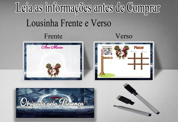 Lousinha Magica 3x1 Personalizada da Bela e a Fera