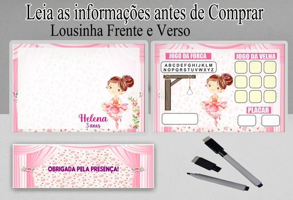 Lousinha Magica com Caneta Lembrancinhas da Bailarina