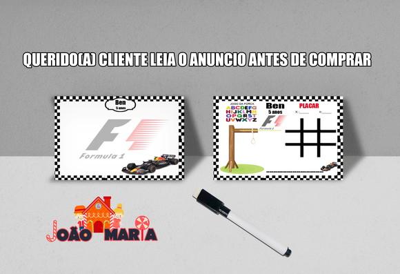 Lousinha Magica e Canetinha Personalizada Formula 1