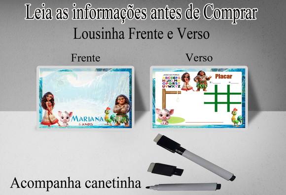 Lousinha Magica Personalizada 3x1 da Moana