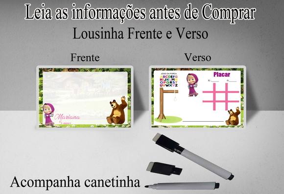 Lousinha Magica Personalizada Marsha e o Urso