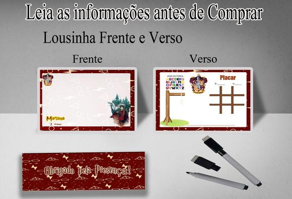 Lousinha Personalizada para Lembrancinhas Harry Potter