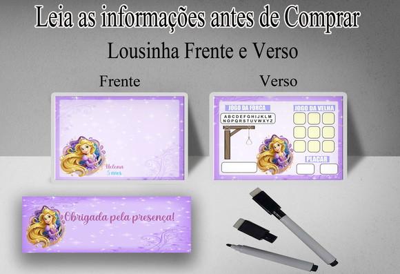 Lousinha3x1 com Canetinha Lembrancinha da Rapunzel Enrolados