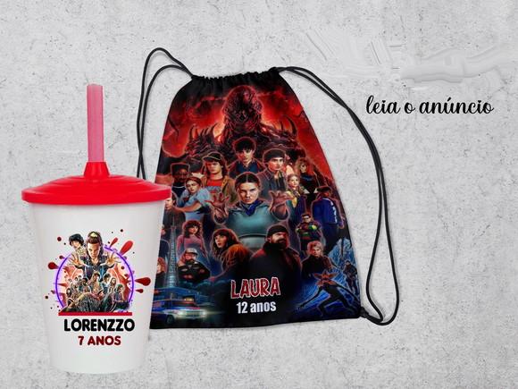Mochila +copo Twister Stranger Things