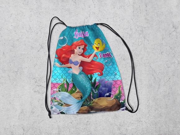 Mochila Lembrancinhas Surpresa Sereia Ariel